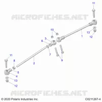 BIELLETTES DE DIRECTIONS   A22SEZ57AM/AN/BM/BN (C0211267 4) pour Polaris SPORTSMAN 570 de 2022