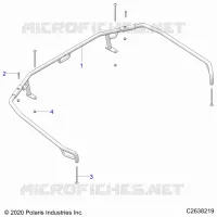 CARROSSERIE ARRIERE RACK, EXTENDERS   A22SEZ57AM/AN/BM/BN (C2638219) pour Polaris SPORTSMAN 570 de 2022