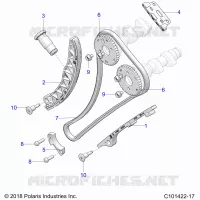 CHAINE DE DISTRIBUTION AND SPROCKET   A22SEZ57AM/AN/BM/BN (C101422 17) pour Polaris SPORTSMAN 570 de 2022