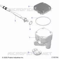 DIRECTION, CONTROLS, THROTTLE ASM. AND CABLE   A22SEZ57AM/AN/BM/BN (C102194) pour Polaris SPORTSMAN 570 de 2022