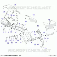 ECHAPPEMENT   A22SEZ57AM/AN (C0211234 1) pour Polaris SPORTSMAN 570 de 2022