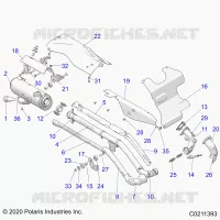 ECHAPPEMENT   A22SEZ57BM/BN (C0211393) pour Polaris SPORTSMAN 570 de 2022