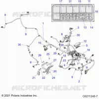 ELECTRICITE, MAIN WIRE HARNESS   A22SEZ57AM/AN (C0211245 7) pour Polaris SPORTSMAN 570 de 2022