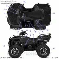 EMBLEMESS   A22SEZ57AM/AN/BM/BN (900288 01) pour Polaris SPORTSMAN 570 de 2022