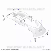 FRONT COVER   A22SEZ57AM/AN/BM/BN (C0201216 3) pour Polaris SPORTSMAN 570 de 2022