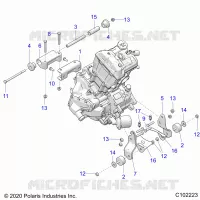 MOTEUR, MOUNTING   A22SEZ57AM/AN/BM/BN (C102223) pour Polaris SPORTSMAN 570 de 2022