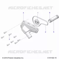 MOTEUR, WATERPUMP IMPELLER AND COVER   A22SEZ57AM/AN/BM/BN (C101422 15) pour Polaris SPORTSMAN 570 de 2022
