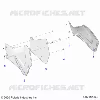 PANNEAUX LATERAUXS   A22SEZ57AM/AN/BM/BN (C0211236 3) pour Polaris SPORTSMAN 570 de 2022