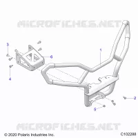 PARE CHOCS AVANT, TRAIL   A22SEZ57AM/AN/BM/BN (C102288) pour Polaris SPORTSMAN 570 de 2022