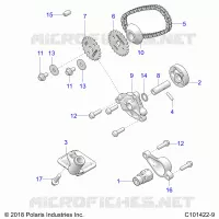 POMPE A HUILE   A22SEZ57AM/AN/BM/BN (C101422 9) pour Polaris SPORTSMAN 570 de 2022
