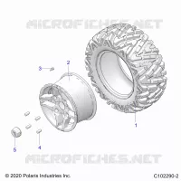 ROUES, REAR TIRE   A22SEZ57AM/AN/BM/BN (C102290 2) pour Polaris SPORTSMAN 570 de 2022