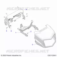 SUPPORT PHARE   A22SEZ57AM/AN/BM/BN (C0211236 5) pour Polaris SPORTSMAN 570 de 2022