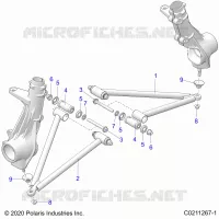 SUSPENSION, A ARM AND SUPPORT MOUNTING   A22SEZ57AM/AN/BM/BN (C0211267 1) pour Polaris SPORTSMAN 570 de 2022