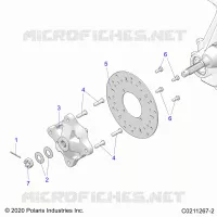 SUSPENSION AVANT HUB AND BRAKE DISC   A22SEZ57AM/AN/BM/BN (C0211267 2) pour Polaris SPORTSMAN 570 de 2022