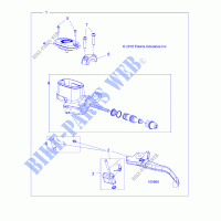 FREINS, FRONT FREIN LEVER AND MASTER CYLINDER   A22SWE57F1 (100868) pour Polaris SPORTSMAN 570 de 2022