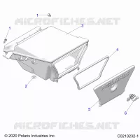 BODY, COFFRE, REAR   A22SDS57C4 (C0210232 1) pour Polaris SPORTSMAN TOURING 570 de 2022