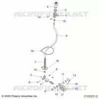 BRAKES, BRAKE PEDAL AND MAITRE CYLINDRE   A22SDS57C4 (C102231 2) pour Polaris SPORTSMAN TOURING 570 de 2022