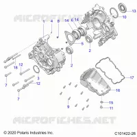 CARTERS MOTEUR   A22SDS57C4 (C101422 26) pour Polaris SPORTSMAN TOURING 570 de 2022