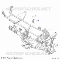 CHASSIS, CADRE   A22SDS57C4 (C102174) pour Polaris SPORTSMAN TOURING 570 de 2022
