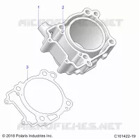 CYLINDRE   A22SDS57C4 (C101422 19) pour Polaris SPORTSMAN TOURING 570 de 2022