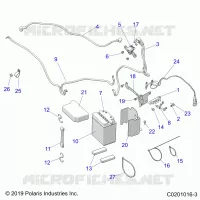 ELECTRICITE, BATTERY   A22SDS57C4 (C0201016 3) pour Polaris SPORTSMAN TOURING 570 de 2022