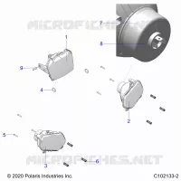 ELECTRICITE, HEADLIGHTS   A22SDS57C4 (C102133 2) pour Polaris SPORTSMAN TOURING 570 de 2022