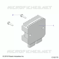 ELECTRICITE, VOLTAGE REGULATOR AND MOUNTING   A22SDS57C4 (C102170) pour Polaris SPORTSMAN TOURING 570 de 2022