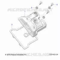 ENGINE, COUVERCLE SOUPAPE   A22SDS57C4 (C101422 24) pour Polaris SPORTSMAN TOURING 570 de 2022