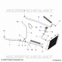 ENGINE, SYSTÃˆME DE REFROIDISSEMENT, HOSES   A22SDS57C4 (C102234 2) pour Polaris SPORTSMAN TOURING 570 de 2022
