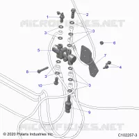 FREINS, VALVE SYSTEM   A22SDS57C4 (C102257 3) pour Polaris SPORTSMAN TOURING 570 de 2022