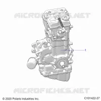 MOTEUR COMPLET   A22SDS57C4 (C101422 27) pour Polaris SPORTSMAN TOURING 570 de 2022
