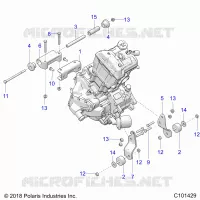 MOTEUR, MOUNTING   A22SDS57C4 (C101429) pour Polaris SPORTSMAN TOURING 570 de 2022