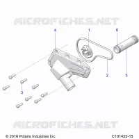 MOTEUR, WATERPUMP IMPELLER AND COVER   A22SDS57C4 (C101422 15) pour Polaris SPORTSMAN TOURING 570 de 2022