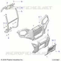 PARE CHOCS AVANT AND MOUNTING   A22SDS57C4 (C101867) pour Polaris SPORTSMAN TOURING 570 de 2022