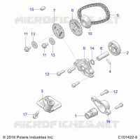 POMPE A HUILE   A22SDS57C4 (C101422 9) pour Polaris SPORTSMAN TOURING 570 de 2022
