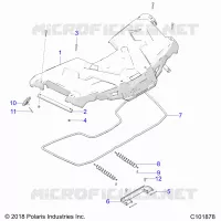 RANGEMENT, FRONT   A22SDS57C4 (C101878) pour Polaris SPORTSMAN TOURING 570 de 2022