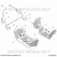 REPOSES PIEDS   A22SDS57C4 (C102236 6) pour Polaris SPORTSMAN TOURING 570 de 2022