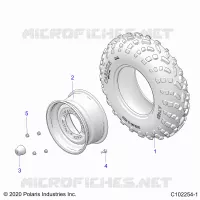 ROUES, FRONT TIRE   A22SDS57C4 (C102254 1) pour Polaris SPORTSMAN TOURING 570 de 2022