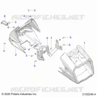 SUPPORT PHARE   A22SDS57C4 (C102240 4) pour Polaris SPORTSMAN TOURING 570 de 2022