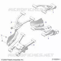 SUSPENSION ARRIERE CONTROL ARMS   A22SDS57C4 (C102253 1) pour Polaris SPORTSMAN TOURING 570 de 2022