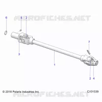 SYSTÃˆME DE TRANSMISSION, FRONT PROP SHAFT   A22SDS57C4 (C101539) pour Polaris SPORTSMAN TOURING 570 de 2022