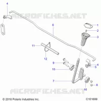SYSTÃˆME DE TRANSMISSION, GEAR SELECTOR   A22SDS57C4 (C101699) pour Polaris SPORTSMAN TOURING 570 de 2022