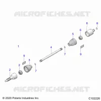 SYSTÃˆME DE TRANSMISSION, REAR DRIVE SHAFT A22SDS57C4 (C102226) pour Polaris SPORTSMAN TOURING 570 de 2022