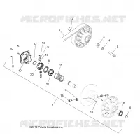 SYSTÃˆME DE TRANSMISSION, SECONDARY CLUTCH   A22SDS57C4 (49ATVCLUTCHDRIVEN1323248) pour Polaris SPORTSMAN TOURING 570 de 2022
