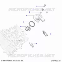 THERMOSTAT AND COVER   A22SDS57C4 (C101422 22) pour Polaris SPORTSMAN TOURING 570 de 2022