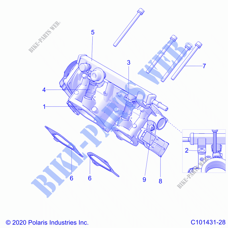 MOTEUR, THROTTLE BODY   A22SXZ95AK (C101431 28) pour Polaris SPORTSMAN XP 1000 de 2022