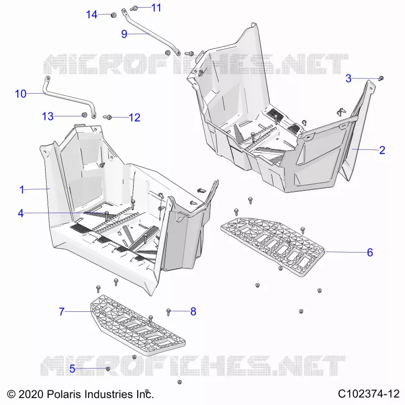 REPOSES PIEDS - A20SVA85A3 (C102374-12) Polaris SCRAMBLER 850 2020 SCRAMBLER 850  SCRAMBLER 850 48