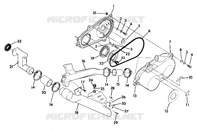 COUVERCLE D'EMBRAYAGE ASSEMBLY (4918541854028A) Polaris ATV 350 1990 TRAIL BOSS 350L 4X4  TRAIL BOSS 350L 4X4 - W908139