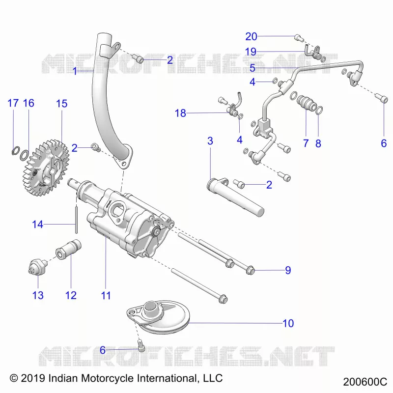 POMPE A HUILE/OIL SYSTEM - N22TCABB ALL OPTIONS (200600C) Polaris INDIAN MOTORCYCLE 1900 2022 CHIEFTAIN PREMIUM  CHIEFTAIN PREMIUM