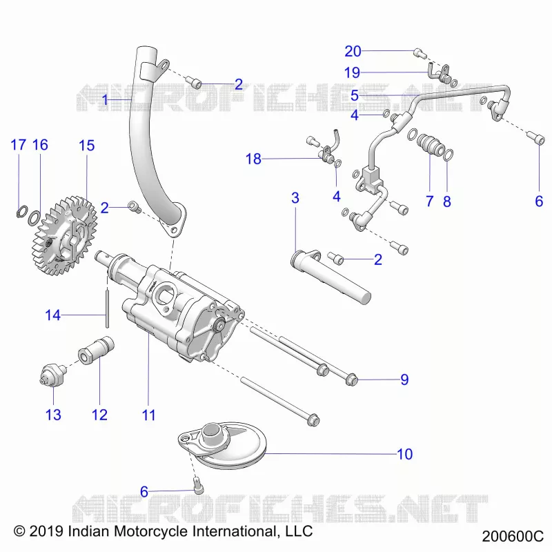 POMPE A HUILE/OIL SYSTEM - N22TCBBB ALL OPTIONS (200600C) Polaris INDIAN MOTORCYCLE 1900 2022 CHIEFTAIN STANDARD  CHIEFTAIN STANDARD 116